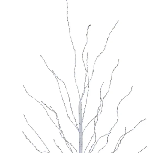 New 5' LED Lighted White Birch Christmas Twig Tree - Cool White Lights Twig & Birch