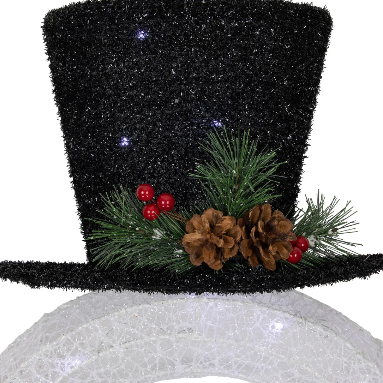 Best 48" LED Lighted Wreath Snowman Outdoor Christmas Decoration Snowmen