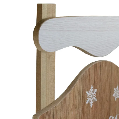 Sale 24” Let It Snow Wooden Sled Snowman and Snowflakes Wall Sign Wall