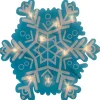 11.75" Lighted Blue and White Snowflake Christmas Window Silhouette Window