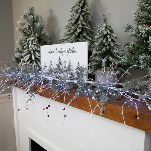 Sale 6' Lighted Christmas Garland with Jingle Bells - Cool White Lights Pre Lit