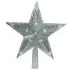 Best 9.5" Lighted Clear Twinkling 5-Point Star Christmas Tree Topper - Clear White LED Lights Stars