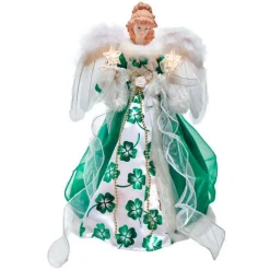 Sale 16" Lighted Irish Angel Christmas Tree Topper Angels