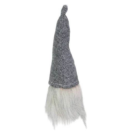 Hot 8" Lighted Metallic Gray Knit Gnome Head Christmas Ornament Gnomes