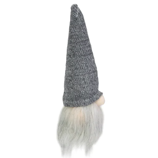 Hot 8" Lighted Metallic Gray Knit Gnome Head Christmas Ornament Gnomes