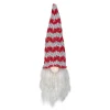 Best 8" Lighted Red and Gray Knit Gnome Head Christmas Ornament Gnomes
