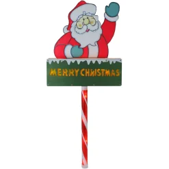 Best 28" Lighted Santa Claus 'Merry Christmas' Lawn Stake - Clear Lights Lawn Stakes