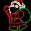 Clearance 17.5" Lighted Santa Claus with Gift Sack Outdoor Christmas Window Silhouette Window