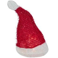 Sale 12.25" Lighted Santa Hat Christmas Tree Topper, Clear Lights Stars