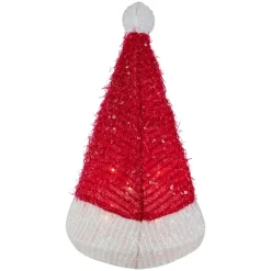 Sale 12.25" Lighted Santa Hat Christmas Tree Topper, Clear Lights Stars