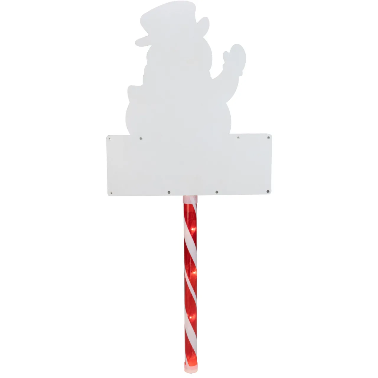 Clearance 28.5" Lighted Snowman 'LET IT SNOW' Christmas Lawn Stake - Clear Lights Lawn Stakes