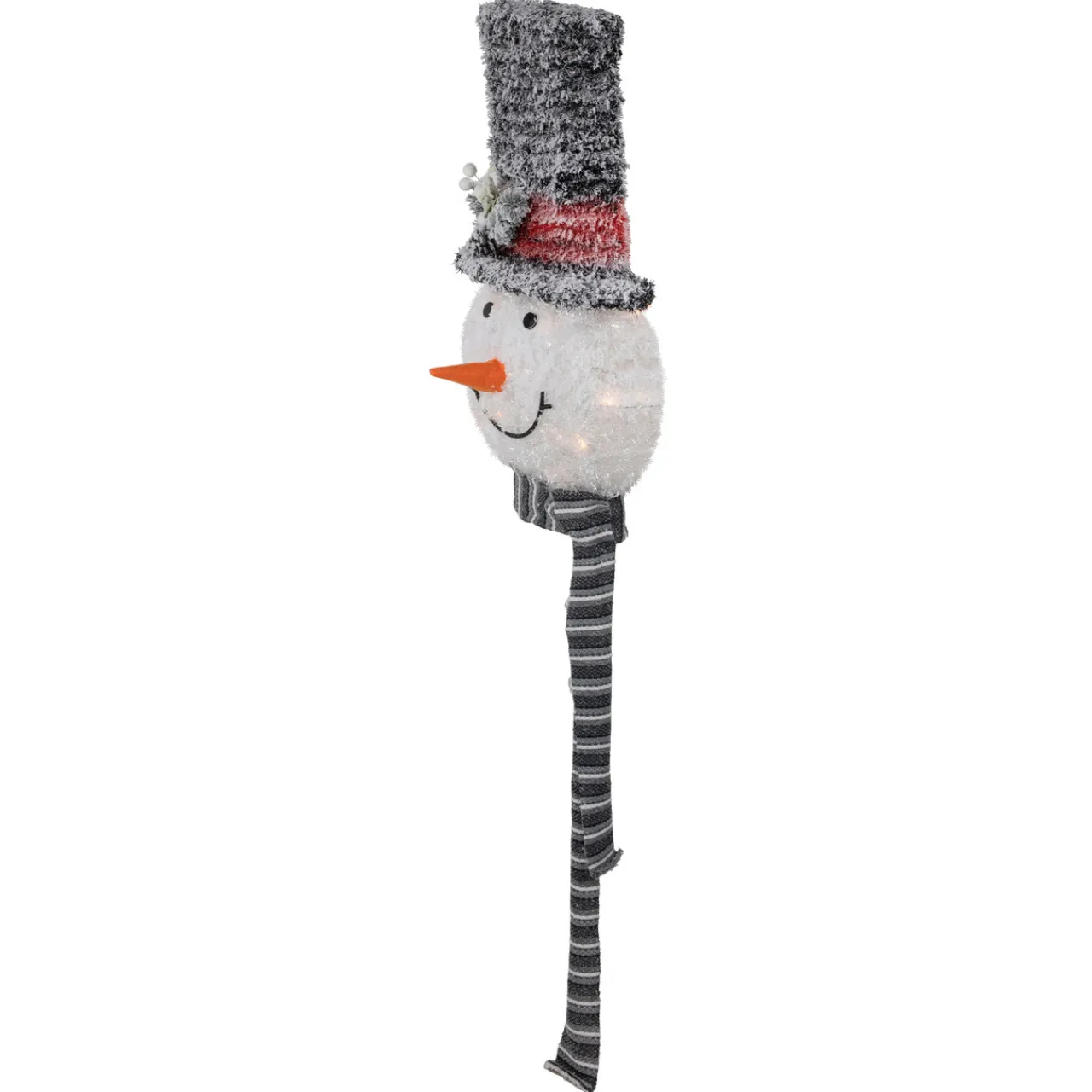 Hot 25" Lighted Snowman with Black Frosted Top Hat Christmas Tree Topper Stars