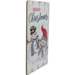Outlet 19" Lighted Snowmen 'Merry Christmas' Wall Decor Door