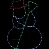 Clearance 28" Lighted Standing Snowman Silhouette Outdoor Christmas Decoration Snowmen