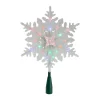 Hot 15" Lighted Three Dimensional Snowflake Christmas Tree Topper - Multi Colored Lights Snowflake