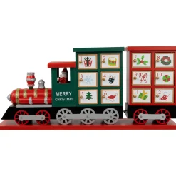 Best 16.5" Locomotive Train Wooden Christmas Advent Calendar Advent Calendars