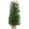 3' Medium Scottsdale Pine Artificial Christmas Tree in Burlap Base - Unlit Unlit