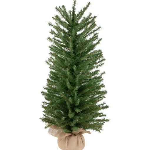 3' Medium Scottsdale Pine Artificial Christmas Tree in Burlap Base - Unlit Unlit