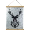Sale 16” Merry Christmas Reindeer Galvanized Sheet Metal Hanging Wall Sign Wall