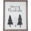Outlet 19.5" Merry Christmas with Holiday Trees Wall Sign Wall