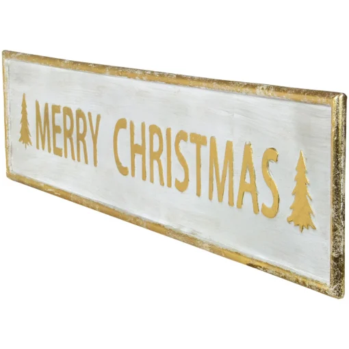 Best 48" Metallic Gold Merry Christmas Metal Wall Sign Wall