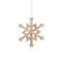 4" Mirrored Rustic Wooden Snowflake Christmas Ornament Icicles|Snowflakes
