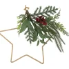 Online 11" Mixed Foliage and Berries Star Hanging Christmas Tree Ornament Symbols
