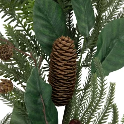 Clearance 6' Mixed Foliage with Pine Cones and Berries Christmas Garland, Unlit Unlit