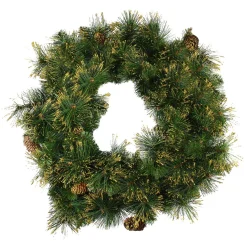 Outlet 24" Mixed Pine Glittered Pine Cone Artificial Christmas Wreath - Unlit Unlit