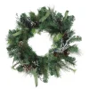 Hot 24" Mixed Pine with Blueberries Pine Cones and Ice Twigs Artificial Christmas Wreath - Unlit Unlit