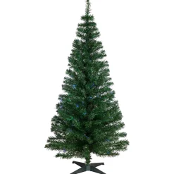 6' Multi-Color Fiber Optic Pine Christmas Tree Fiber Optic