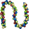 Best 6' Multi-Color 2-Finish Shatterproof Ball Christmas Garland Pre Decorated