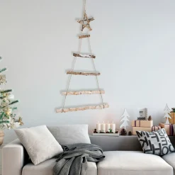 Online 34" Natural Twig Tree with Star Wall Hanging Christmas Decoration Door