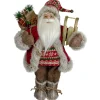 Clearance 18" Nordic Santa Christmas Figure with Sled Santa Claus