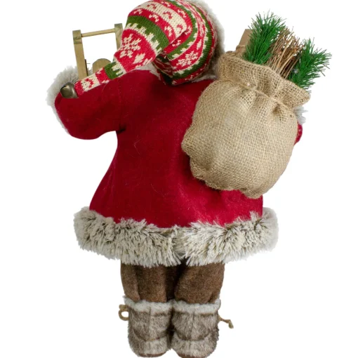 Clearance 18" Nordic Santa Christmas Figure with Sled Santa Claus