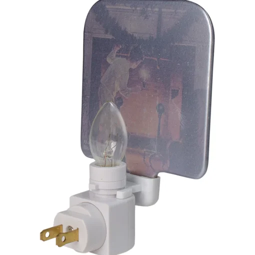 Outlet 6" Norman Rockwell 'Is He Coming' Glass Christmas Night Light Night Lights