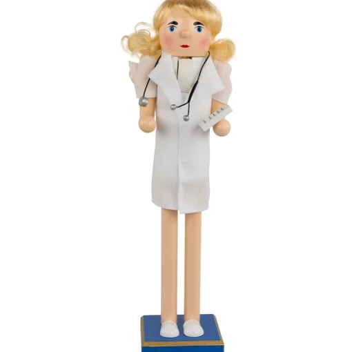 Outlet 15" Nurse Christmas Nutcracker with Stethoscope Nutcrackers