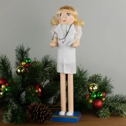 Outlet 15" Nurse Christmas Nutcracker with Stethoscope Nutcrackers
