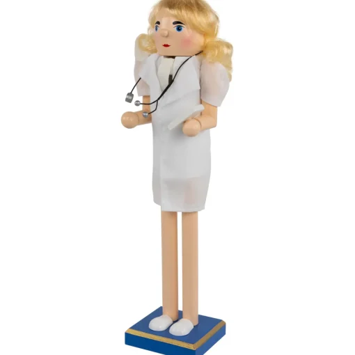 Outlet 15" Nurse Christmas Nutcracker with Stethoscope Nutcrackers
