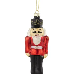 Discount 5" Nutcracker Soldier Glass Hanging Christmas Ornament Nutcrackers