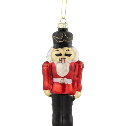 Discount 5" Nutcracker Soldier Glass Hanging Christmas Ornament Nutcrackers