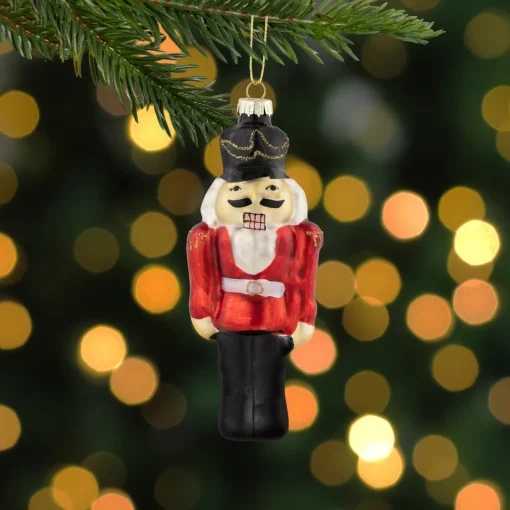 Discount 5" Nutcracker Soldier Glass Hanging Christmas Ornament Nutcrackers