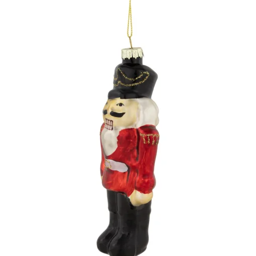 Discount 5" Nutcracker Soldier Glass Hanging Christmas Ornament Nutcrackers