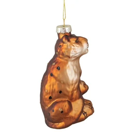 Hot 4" Orange and Black Glass Lion Christmas Ornament Animals