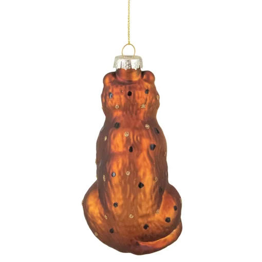 Hot 4" Orange and Black Glass Lion Christmas Ornament Animals