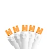 Clearance 50 Orange LED Wide Angle Christmas Lights - 16.25 ft White Wire Led