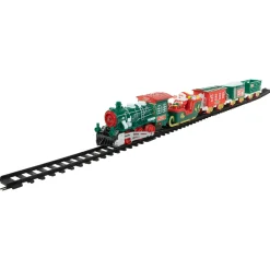 Best 30 Pc Battery Operated Lighted and Animated Classic Christmas Train Set with Music Trains