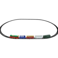 21 Pc Green and Red Battery Operated Lighted and Animated Classic Train Set Trains