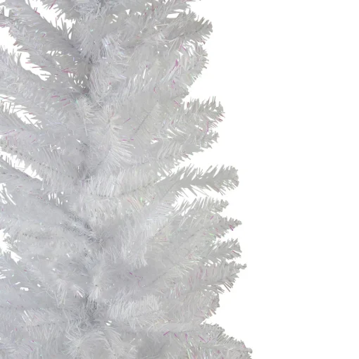 New 6' Pencil White Spruce Artificial Christmas Tree - Unlit Colorful