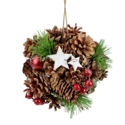 Discount 6" Pine Cones, Stars and Balls Hanging Christmas Ornament Garden & Floral